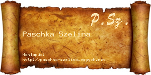 Paschka Szelina névjegykártya